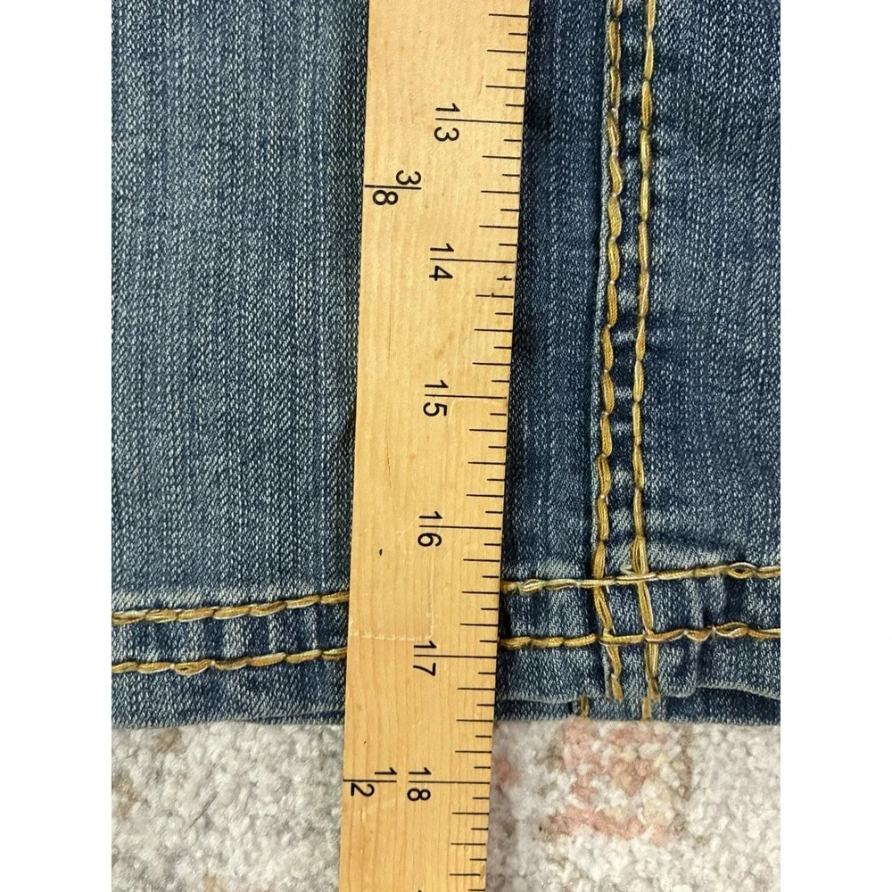 VTG Y2K Goodtime Jeans Denim Mini Skirt Thick Stitch Low Rise Plus Size 2XL